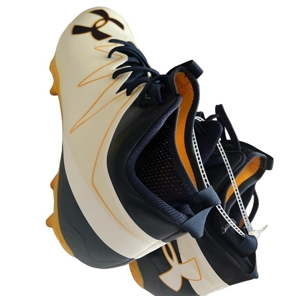 Under Armour Mens Nitro Pro Football Cleats White Blue Yellow Size 15